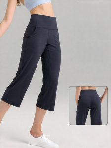 Spring Summer Breathable Slim High Waist Straight Leg Yoga Pants