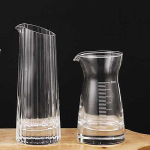 2pcs Wine Dispenser Set 125ml Vertical Stripe Transparent and 80ml with Scale Spirits Tool Household Glasses Sets Wholesale Cups
