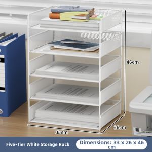 MINGZHIYIFAN | Desktop Office A4 Paper Organizer Shelf