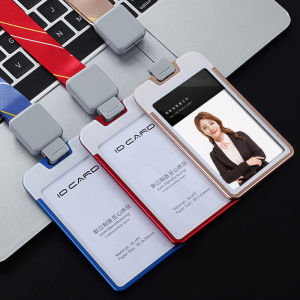 ID Card Holder with Lanyard Credit Card Holder Card Case Transparent Business Card Pass Holder
