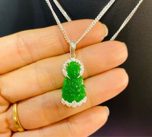 Vòng cổ bạc s925 mặt Phật Bà Phật Di Lặc bình an may mắn cho be sluoon lạc quan vui vẻ Thuylamshop