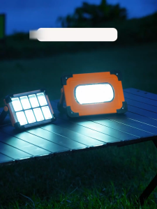 MODI ไฟฉุกเฉิน ไฟสปอตไลท์ 60W 110W แสงขาว ไฟแค้มปิ้ง ไฟโซล่าเซลล์ พาวเวอร์แบงค์ ชาร์จUSB