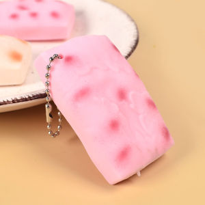 Simulated Squishy Rice Cake Squeeze Toy Lovely New Year Cake Soft Fidget Toys Cute Fast Rebound Decompression Toy Birthday Gift