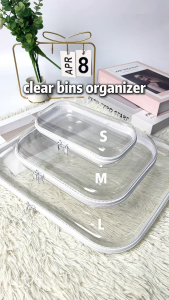 3Pcs Transparent Zippered Hard Pouch Multifunctional Large Capcity Blocks Toy Storage Bin Makeup Storages Organizers PET Waterproof