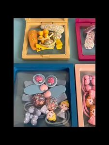 Bunda Choice-C1081 Hair Clip Aksesoris Rambut 10IN1 Jepit Rambut Set Karet Rambut Karakter Anak