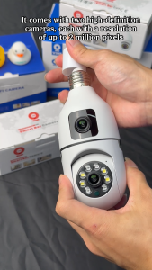 E27 กล้องวงจรปิดไร้สาย กล้องวงจรปิด V380 Pro กล้องวงจรปิดมาพร้อมกล้องคู่ หลอดไฟกล้องวงจรปิด กล้องวงจรปิด360 wif