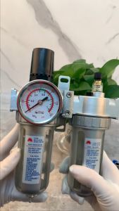 Air Filter Regulator SFC200 Double Dan SFR200 Single Tabung dengan atau tanpa coupler