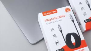 Cáp USB C Từ Tính CABLETIME PD 240W Sạc Nhanh Dây Type C Dành Cho iPhone 17/16 & iPad Air Pro - Cáp Sạc Dữ Liệu Bện Chống Rối