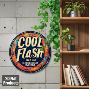 CIFbuy | 2D Metal Sign 8x8 Inch Round Aluminum Vintage Wall Decor for Home Office Restaurant Porch Durable Inexpensive Room Decoration