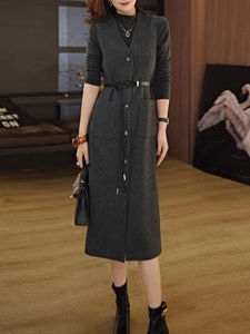 DAIXIANGFEIZI | Wool Blend Sleeveless Vest Dress Autumn Winter Mid-length