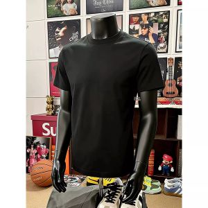 American Retro Contrast Small Collar Male T-Shirt