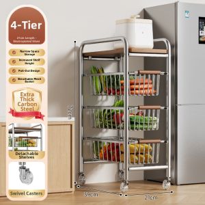 YIXUAN | Adjustable Pull Out Multi-functional Storage Rack For Vegetables