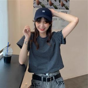 QIANSHUIYIYUN | Korean Style Crop Top T Shirt