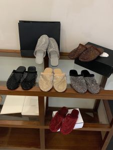 CAIZINI | Summer Mesh Crystal Open-toe Slipper Flat