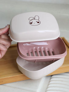 Large Size Soap Dish Drainage Soap Box Storage Container Covered Soap Holder Bathroom Laundry Soap Box Nordic Style Soap Box