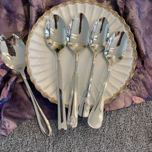 Thickened European Style Long Spoon 18/10 Standard Pure 304 Stainless Steel Spoon Soup Spoon Meal Spoon Thickened Dining Spoon