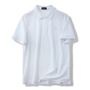 American Style Casual Cotton Blend Short Sleeve Polo Shirt Mens Summer Business Leisure Turn Collar Half Sleeve T-Shirt