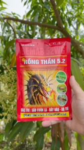 Thuốc Trừ Sâu Sinh Học BEMAP 52WG Hiệu RỒNG THẦN 5.2 – Đặc Trừ: Sâu Cuốn Lá – Rầy Nâu – Bọ Trĩ (Gói 100g)