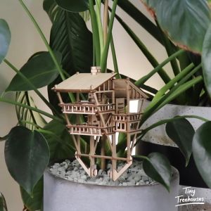 Tropical Lookout DIY 3D Wooden model จิ๊กซอว์ไม้ 3 มิติ ยี่ห้อ Tiny Treehouses