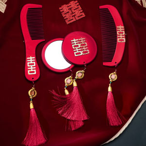 Wedding Comb Set Traditional Chinese Style Creative Gift for Bride And Groom Complete Matching Items for Bridal Trousseau