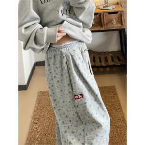 Quần Dài Thường Ngày Mùa Đông Cho Bà Bầu Quần Ống Rộng Cạp Cao Thoải Mái Thoáng Khí Bằng Vải Cotton Pha Trộn Thường Ngày