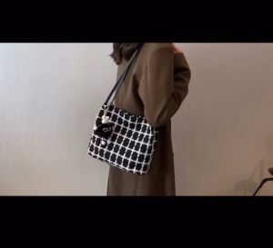 Tas Tote Bag Bahu Rajut Viral Kasual Wanita Import Fashion Korea Terbaru - Shoulder Bag Wanita Kekinian TG08