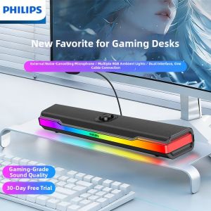 Philips | Bluetooth Desktop Speaker Built-in Microphone Battery RGB Lighting