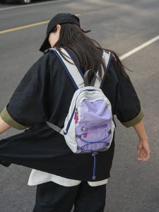 กระเป๋าเป้สะพายหลังเดินป่าแบบลำลองขนาดเล็กสำหรับผู้หญิง กระเป๋าเป้สะพายหลังสำหรับเดินป่าแบบสะพายไหล่คู่ กระเป๋าเป้สะพายหลังแบบมีซิปปิด