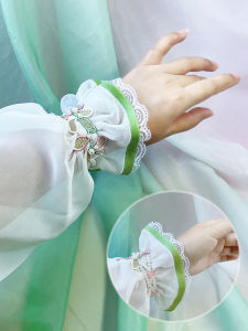 Elastic Waist Chain Hanfu Belt Convenient Large Sleeve Drawstring Floral Edge Wrist Support Youthful Ethnic Style Womens Accessory