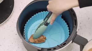Food Grade Thick Silicone Air Fryer Liners High Temp Resistant Foldable Non Stick Tray Mat Multipurpose Home Oven Cook Accessory