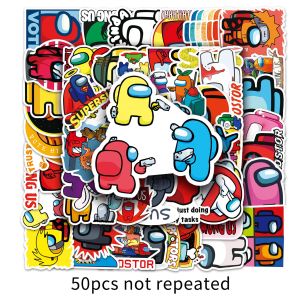 Waterproof Cartoon Stickers among Us Space Wolves Kill Decorative Luggage Notebook Mobile Phone Tablet Water Cup Album Diary Book Skateboard Helmet PVC Removable Sticker Decals