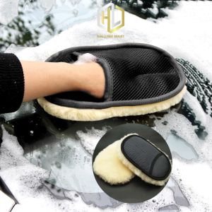 Gang tay rửa xe ô tô xe máy lông cừu chuyên dụng Bao gang tay lau rửa xe khô ướt Sợi microfiber siêu mềm