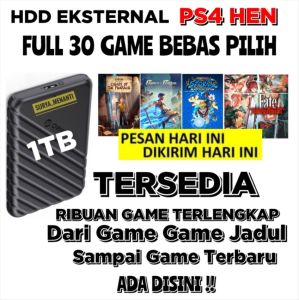 Hardisk Eksternal HDD Extended 1TB PS4 HEN Full 30 Game Bebas Request