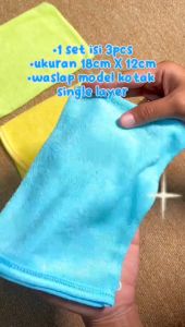 1pcs 3pcs dan 6 Pcs Waslap Bayi Single Layer Kotak WL-04 Lap Mandi Bayi Wash Lap Kotak Bayi Waslap Wash Lap Mandi Bayi Handuk bayi Baby Wash Lap MIX COLOUR