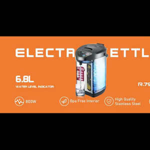 SHARP กระติกน้ำร้อน ความจุ 6.8 ลิต 800W รุ่น SK-086 สแตนเลส มีปุ่มกดน้ำอัตโนมัติ 2 ระบบ กดน้ำแบบออโต้และมือ มีระบบร้อนตลอ