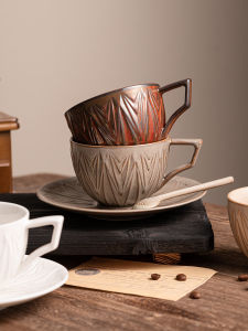 YOGEHOME | Elegant Retro Ceramic Mug Set for Commercial Use