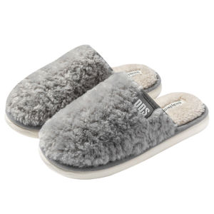 Warm Fleece Lined Cotton Slippers Indoor Home Anti Slip Silent for Men And Women Winter Home Use Plush Slippers Casual Style