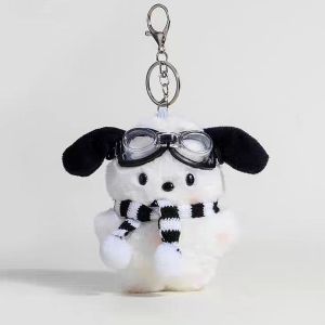 Cute Mini Pachat Dog Plush Toy Keychain Bag Accessory Small Dog Doll Book Bag Hanging Decoration Soft Toy Gift