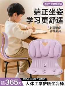 BKT Lumbar Support Seat Cushion Study Posture Corrector Chair Back Straightener Simple Modern Style No Assembly Required