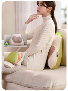 AUX | AUX Waist Massager Cushion Home Use Massage Device Full Body Neck Waist Shoulder Neck Pillow Heat Therapy Kneading Massage