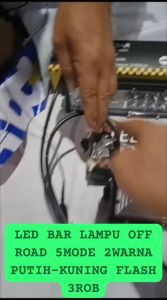 LED LIGHT BAR LAMPU OFF ROAD LAMPU KABUT LED 55CM 81CM 104CM 2 WARNA PUTIH-KUNING NYALA 5 MODE FLASH