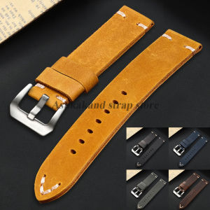 18mm 20mm 22mm 24mm 26mm Vintage Genuine Leather Watch Band for Panerai for Omega Bracelet Stitching Cowhide Universal Men Strap