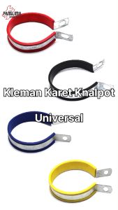 Kleman Karet Knalpot 3.5 4 Inch Universal Klem Braket Breket Bracket Kenalpot Peredam Suara Silencer Warna In Inci