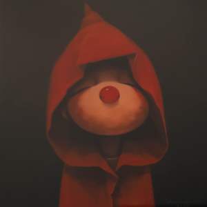 Hui Wei Disguise· Little Red Riding Hood 30x30cm Edition of 199 THB 3000 Printed painting with edition number and the Artists signature.