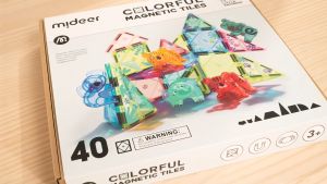 Mideer Colorful Magnetic Tiles - 40 PCS Magic Jungle Magnet Building Toy