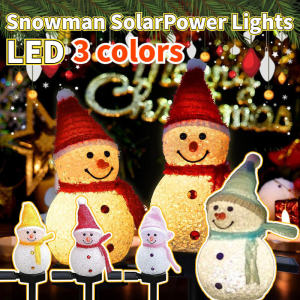 LED Snowman SolarPower Lights Christmas Lights Outdoor Decoration Walkway Path Yard Patio Garden Decoration Solar Power Lights
