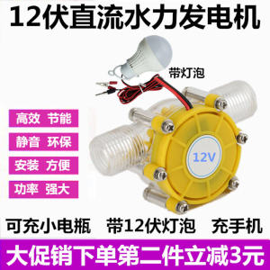 Generator DC Brushless 10W Miniature Hydraulic Water Flow High Power 12V with Voltage Regulator Charging Mobile Phone DIY Experiment