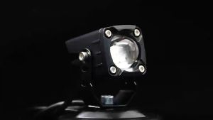 MOFOX 2Pcs M1 Laser Gun Mini Driving Lights Full Set MDL 80W Hi/Lo 6Modes Super Bright Auxiliary Light Spotlight For Motorcycle Car