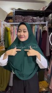 Hijab Instan Bergo Pad Jersey Size L / Jilbab Sport Ukuran L / Kerudung Instant - Yansya Hijab