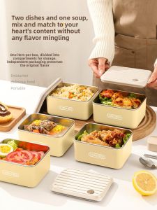 XIAOCHUSHU | Microwaveable Office Lunch Box Stainless Steel